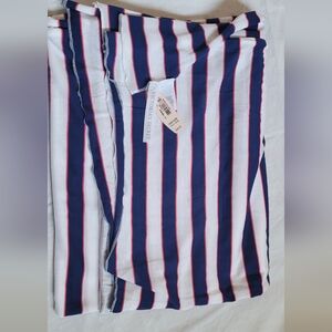 Victoria's Secret Navy, White And Pink Striped Swim Cover Up Sarong, 28"x80"